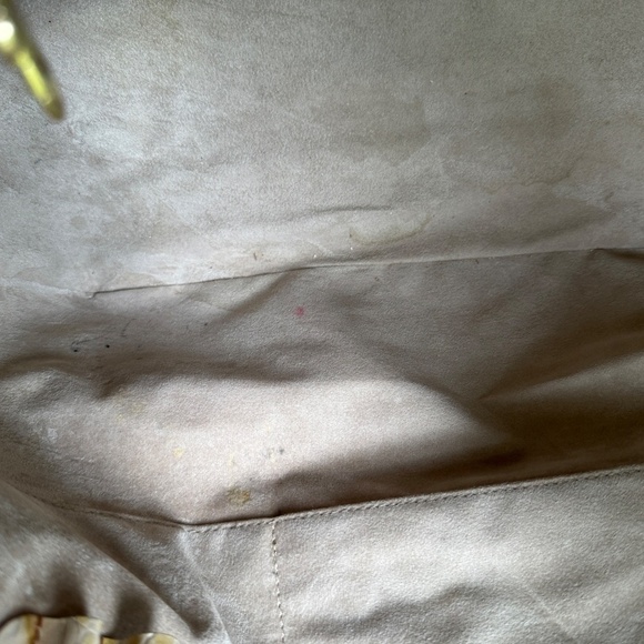 Brahmin Cream /Yellow Croc Emboss Leather Large Tote Bag #103346 - Picture 14 of 16